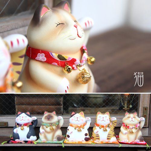 지유가오카 마네키네코 오너먼트 [고양이 인형 장식 복고양이 선물 개업식 집들이 합격 기원] - 2차재입고