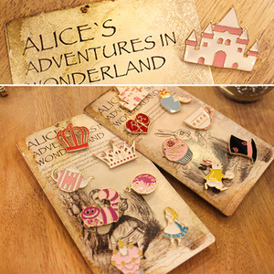 Alice in Wonderland 14종 set 뱃지 [일본 출고 앨리스 빈티지 카드 토끼 고양이 브로치] - 3차재입고